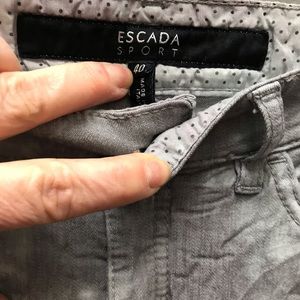 Escada Sport gray and white tie dye pants size 40